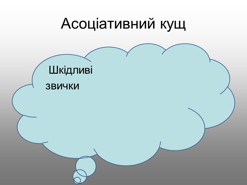 Шкідливі  звички Асоціативний кущ